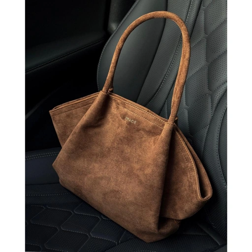 Image of GRACIE - Noire Suede Bag / Shoulder Bag / Handbag / Casual Bag Wanita