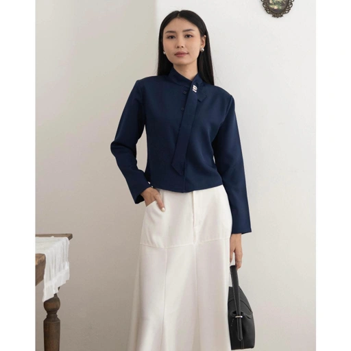 Image of IWEARGRACIE - Ester Long Sleeve / Blouse Wanita / Atasan Hijab / Kemeja Wanita