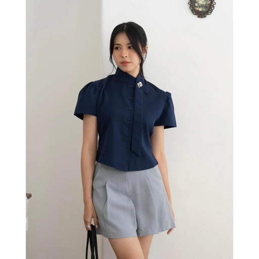 Image of IWEARGRACIE - Ester Short Sleeve Top / Blouse Wanita / Kemeja Wanita / Atasan Wanita