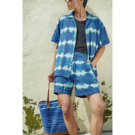 Celana Linen Santai Pendek (Boxer Pantai) - Tie Dye Pants