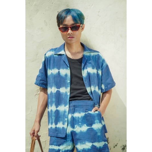 Celana Linen Santai Pendek (Boxer Pantai) - Tie Dye Pants
