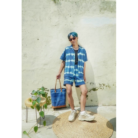 Celana Linen Santai Pendek (Boxer Pantai) - Tie Dye Pants