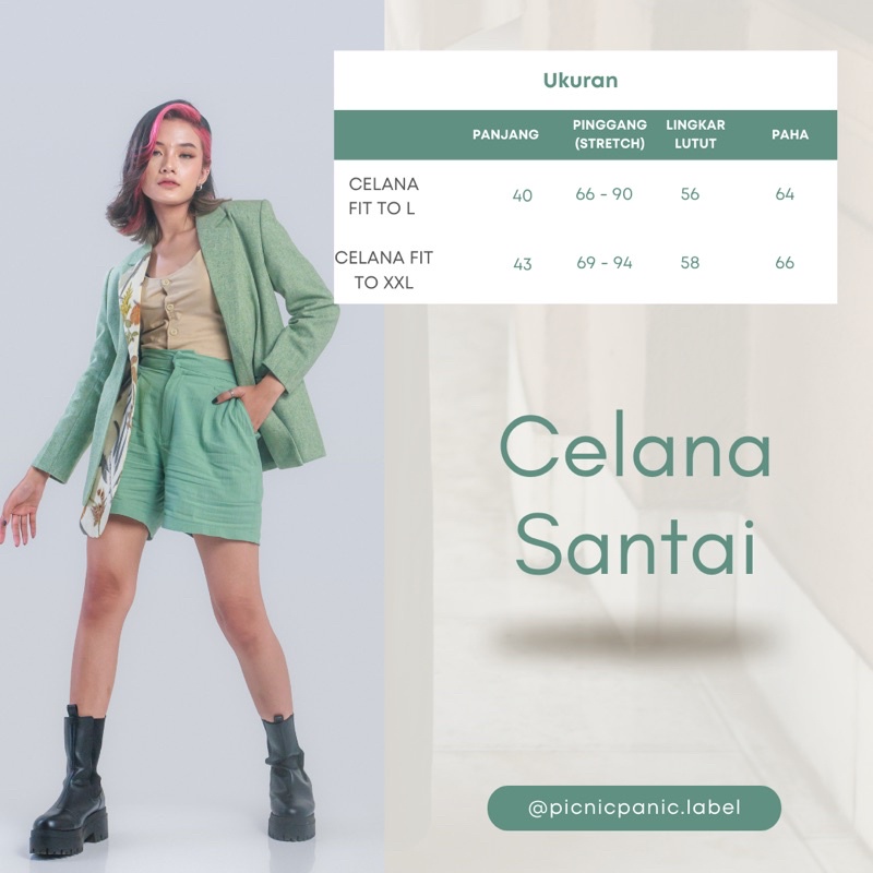 Celana Linen Santai Pendek (Boxer Pantai) - Tie Dye Pants