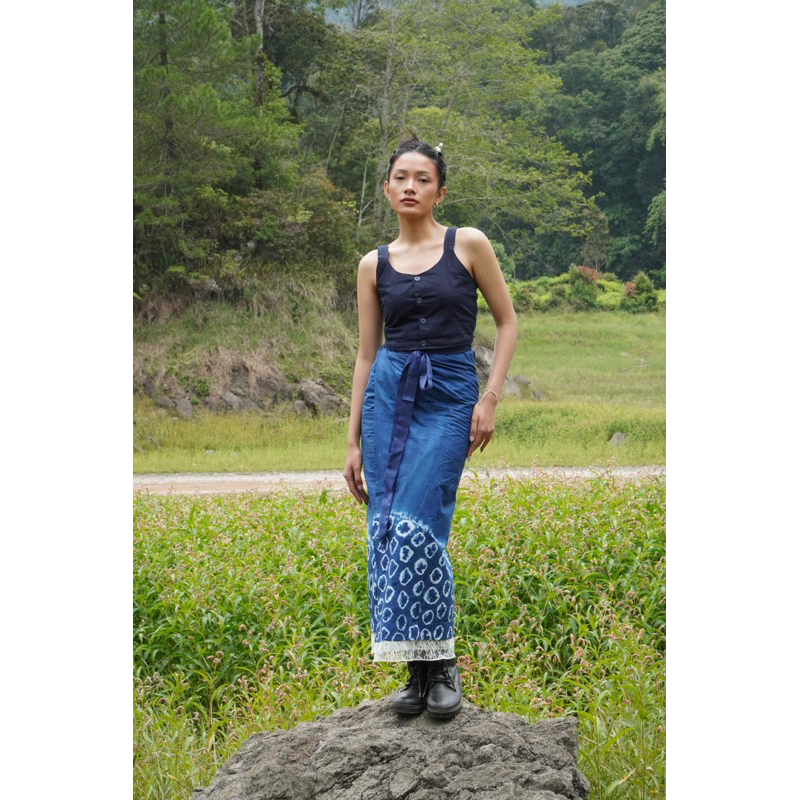BOOLAO Kanoko Saroong Shibori Wrap Skirt (Rok Ikat Lilit)