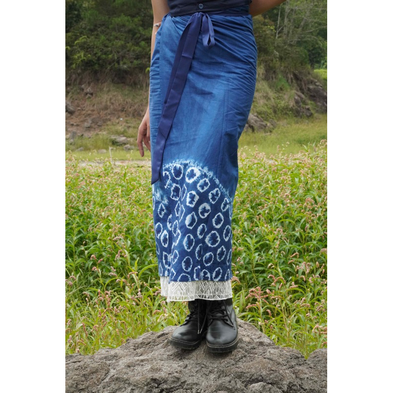 BOOLAO Kanoko Saroong Shibori Wrap Skirt (Rok Ikat Lilit)