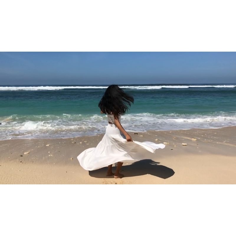 BOOLAO Picnic Panic Plain Tiered Skirt Tiolina (Rok Kembang)