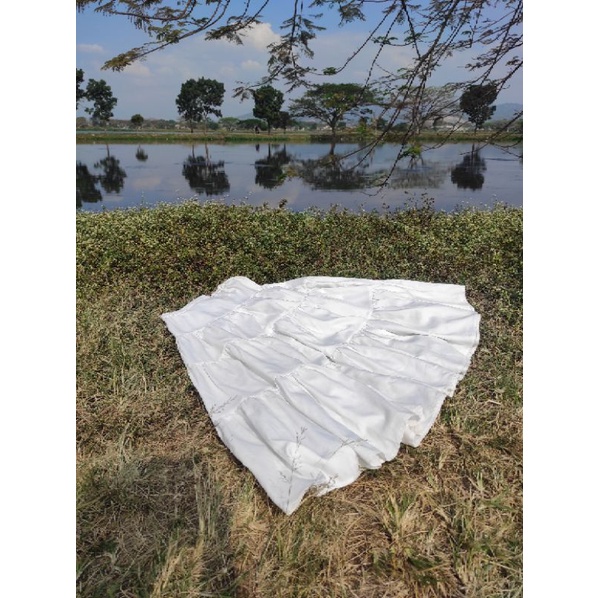 BOOLAO Picnic Panic Plain Tiered Skirt Tiolina (Rok Kembang)