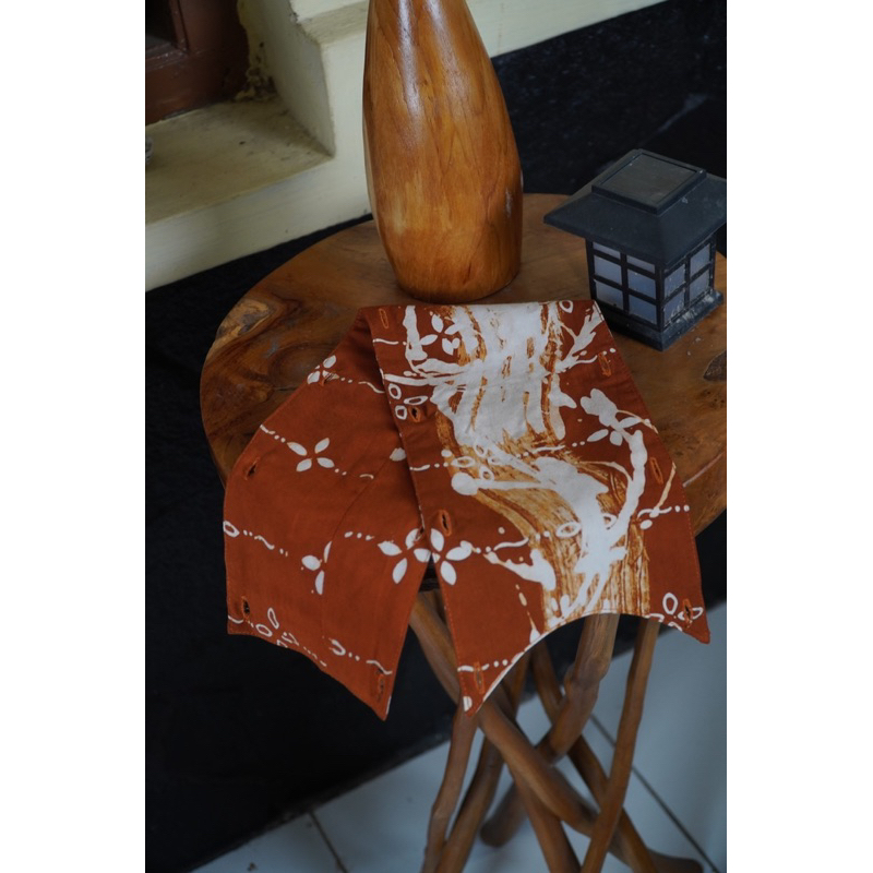 BOOLAO Kumeli Outer Kebaya Detachable Caramel (Kebaya Bongkar Pasang Batik Kawung) - Coklat