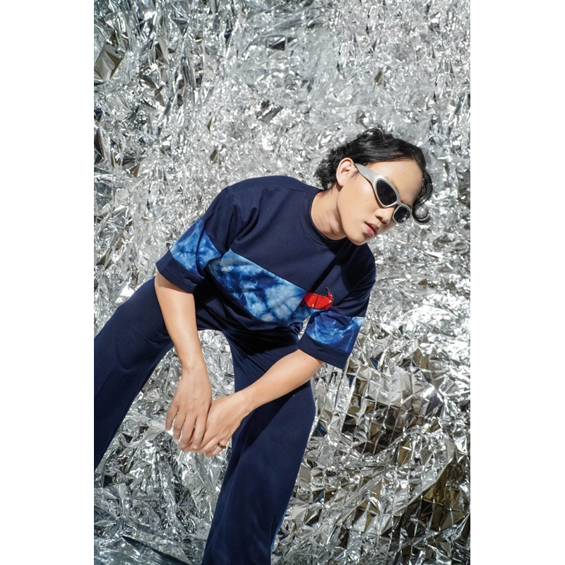 BOOLAO  ORIGAMI Sweat Shirt and Pants Tie Dye Oversize Set (Setelan Training)