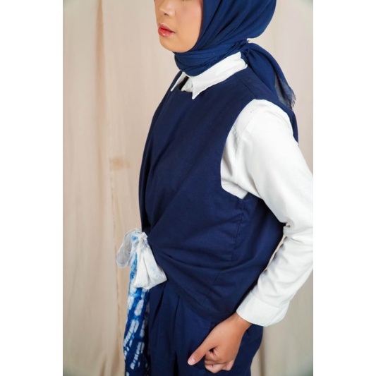 BOOLAO Wrap Top Tied Shibori