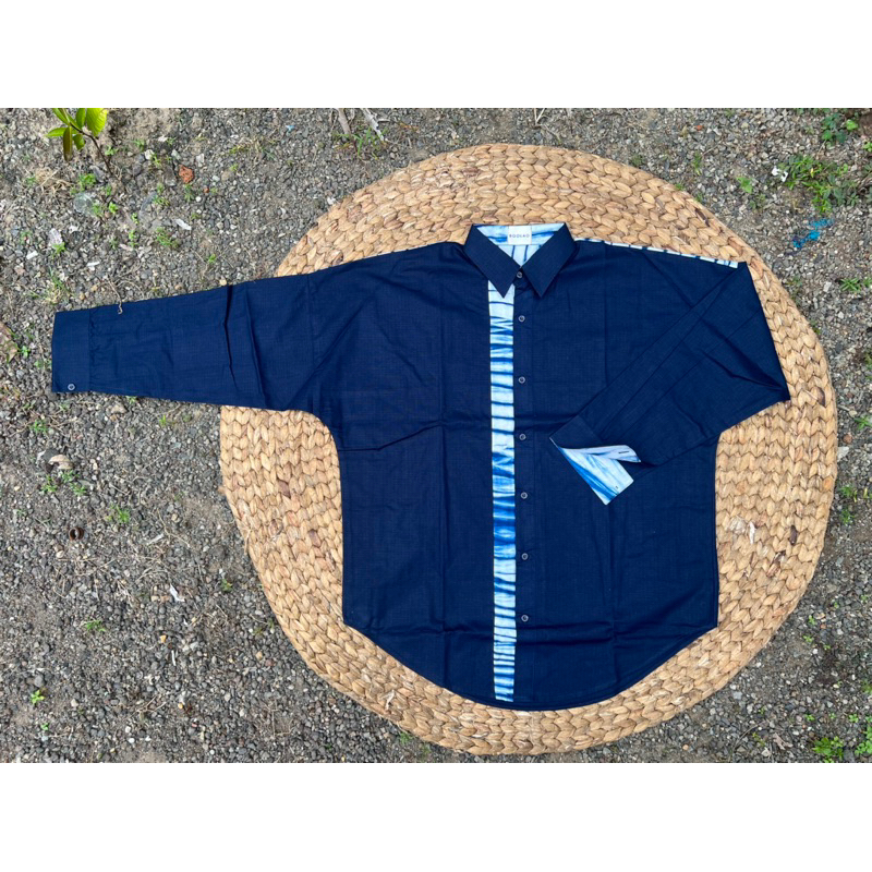 BOOLAO Kemeja Liz Arashi Oversize Navy