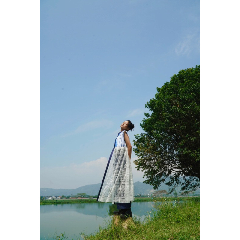 BOOLAO HAN Suji Shibori Outer Rintik Embroidery