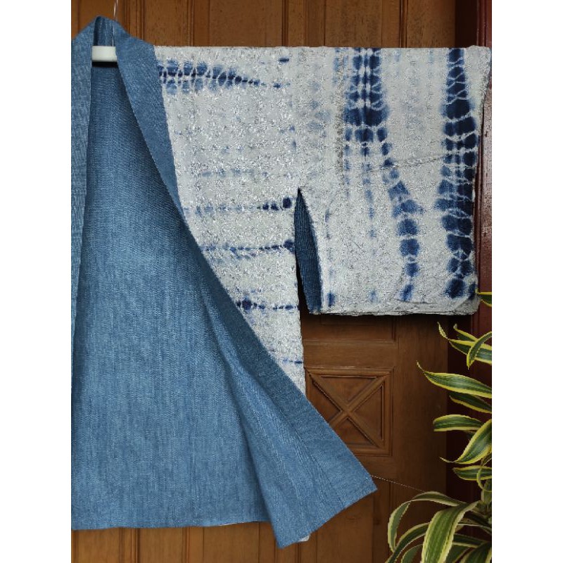 BOOLAO Kimono (Reversible Haori Outer) Tie Dye Shibori