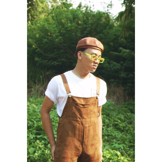 BOOLAO Over All Corduroy Suede PICNIC PANIC (Jumpsuit Celana Kodok Coklat)