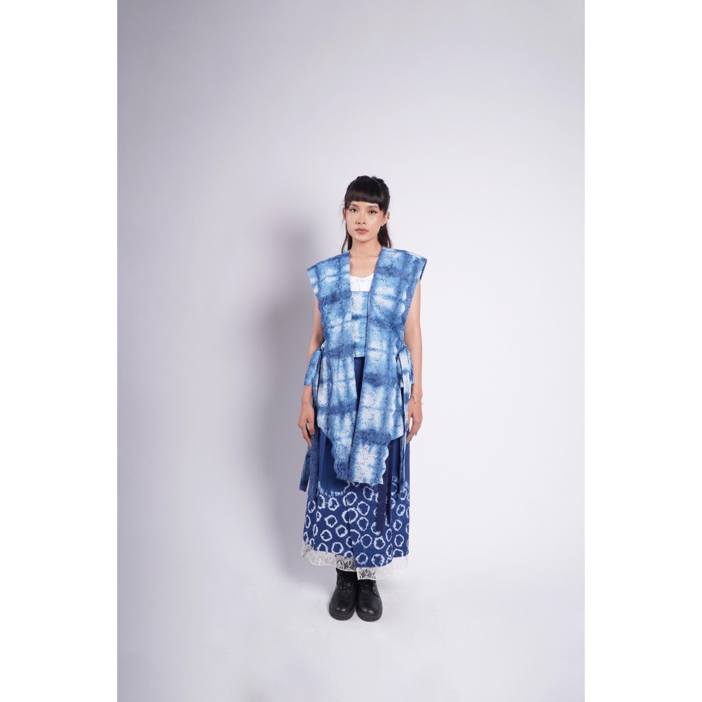 BOOLAO Kebaya Outer Rembulan Shibori Hana Detachable (Bongkar Pasang)