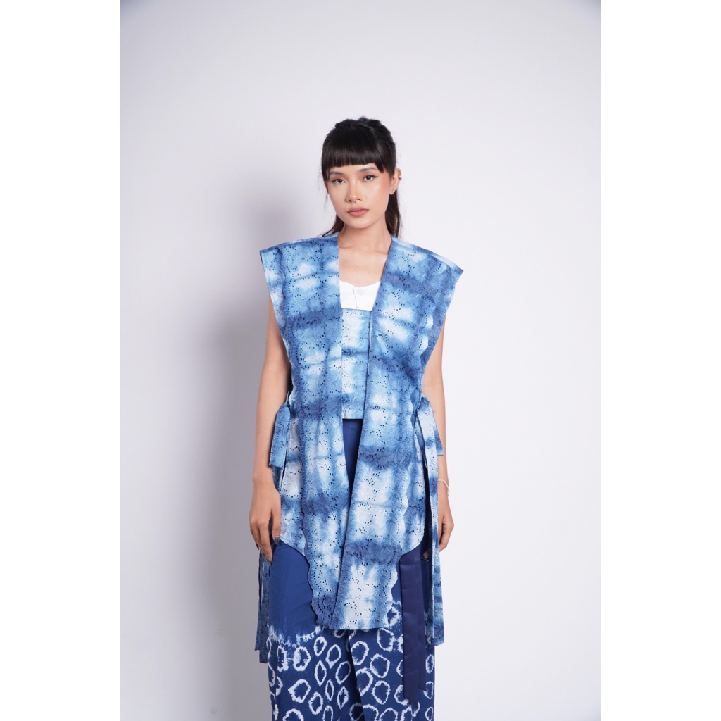 BOOLAO Kebaya Outer Rembulan Shibori Hana Detachable (Bongkar Pasang)