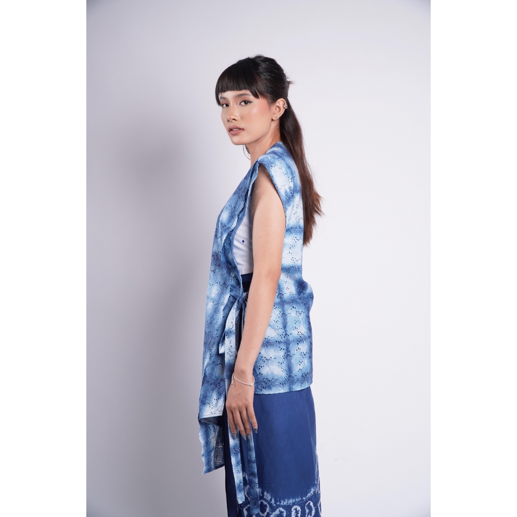 BOOLAO Kebaya Outer Rembulan Shibori Hana Detachable (Bongkar Pasang)