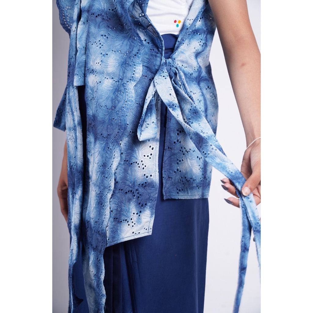 BOOLAO Kebaya Outer Rembulan Shibori Hana Detachable (Bongkar Pasang)