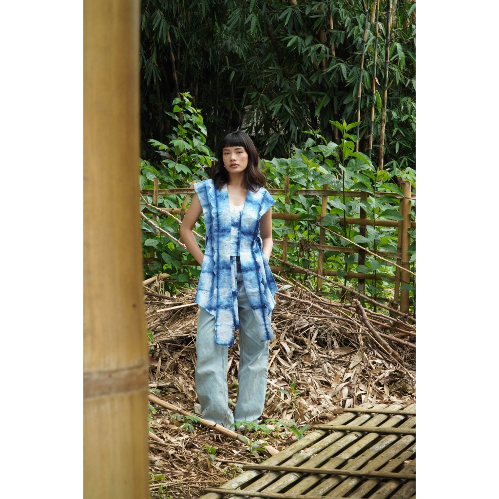 BOOLAO Kebaya Outer Rembulan Shibori Hana Detachable (Bongkar Pasang)