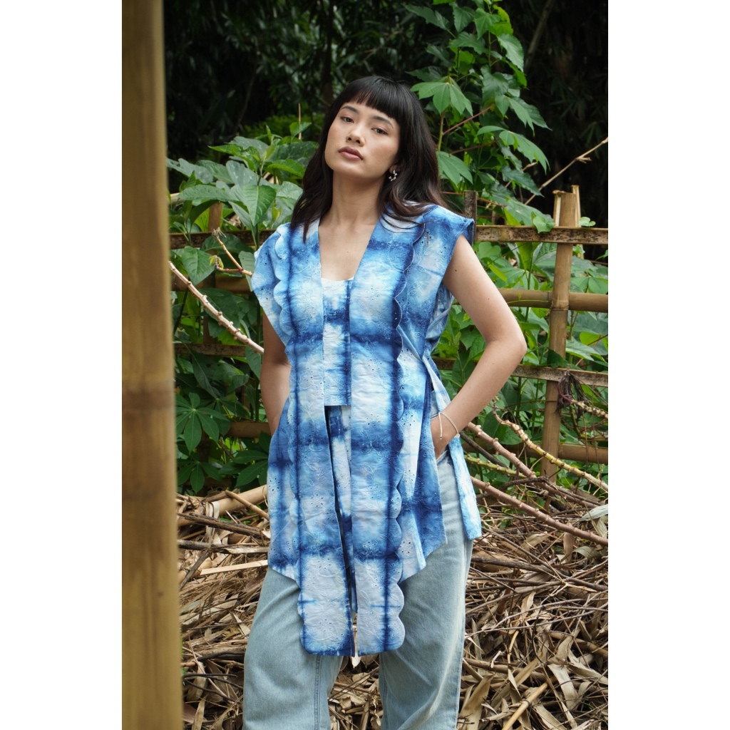 BOOLAO Kebaya Outer Rembulan Shibori Hana Detachable (Bongkar Pasang)