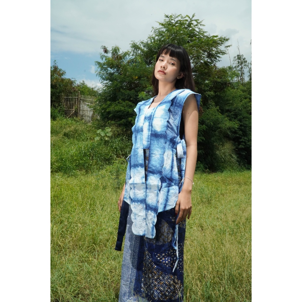 BOOLAO Kebaya Outer Rembulan Shibori Hana Detachable (Bongkar Pasang)