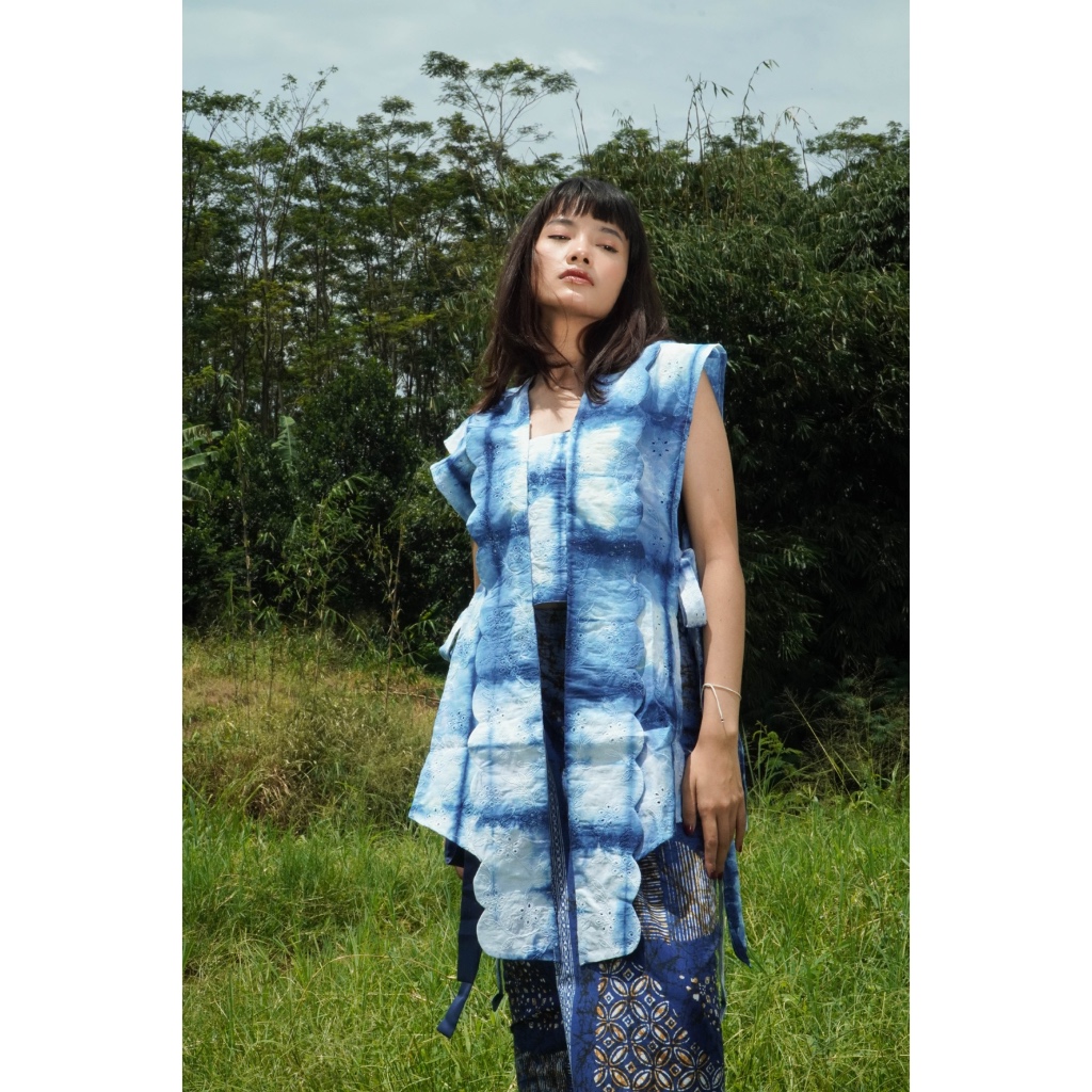 BOOLAO Kebaya Outer Rembulan Shibori Hana Detachable (Bongkar Pasang)