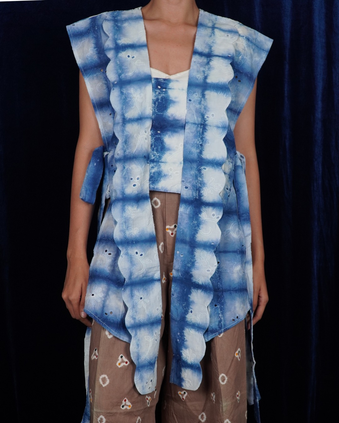 BOOLAO Kebaya Outer Rembulan Shibori Hana Detachable (Bongkar Pasang)