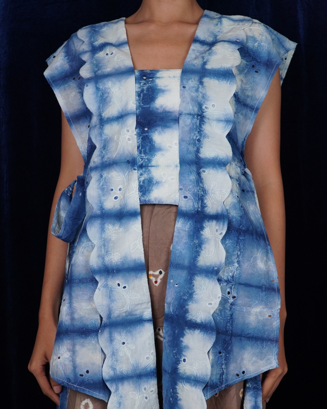 BOOLAO Kebaya Outer Rembulan Shibori Hana Detachable (Bongkar Pasang)