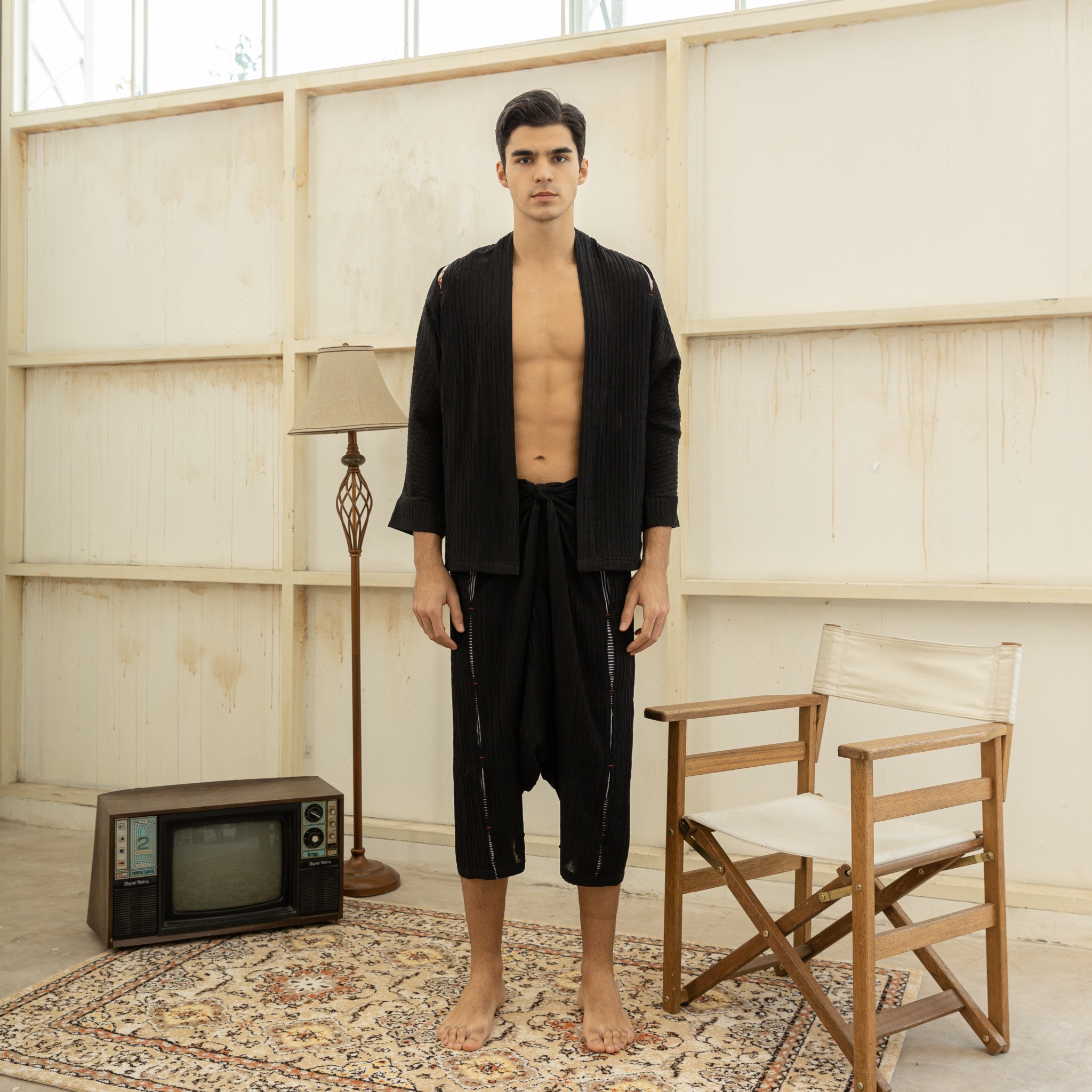 BOOLAO Cingkrang Wrap Pants - Black