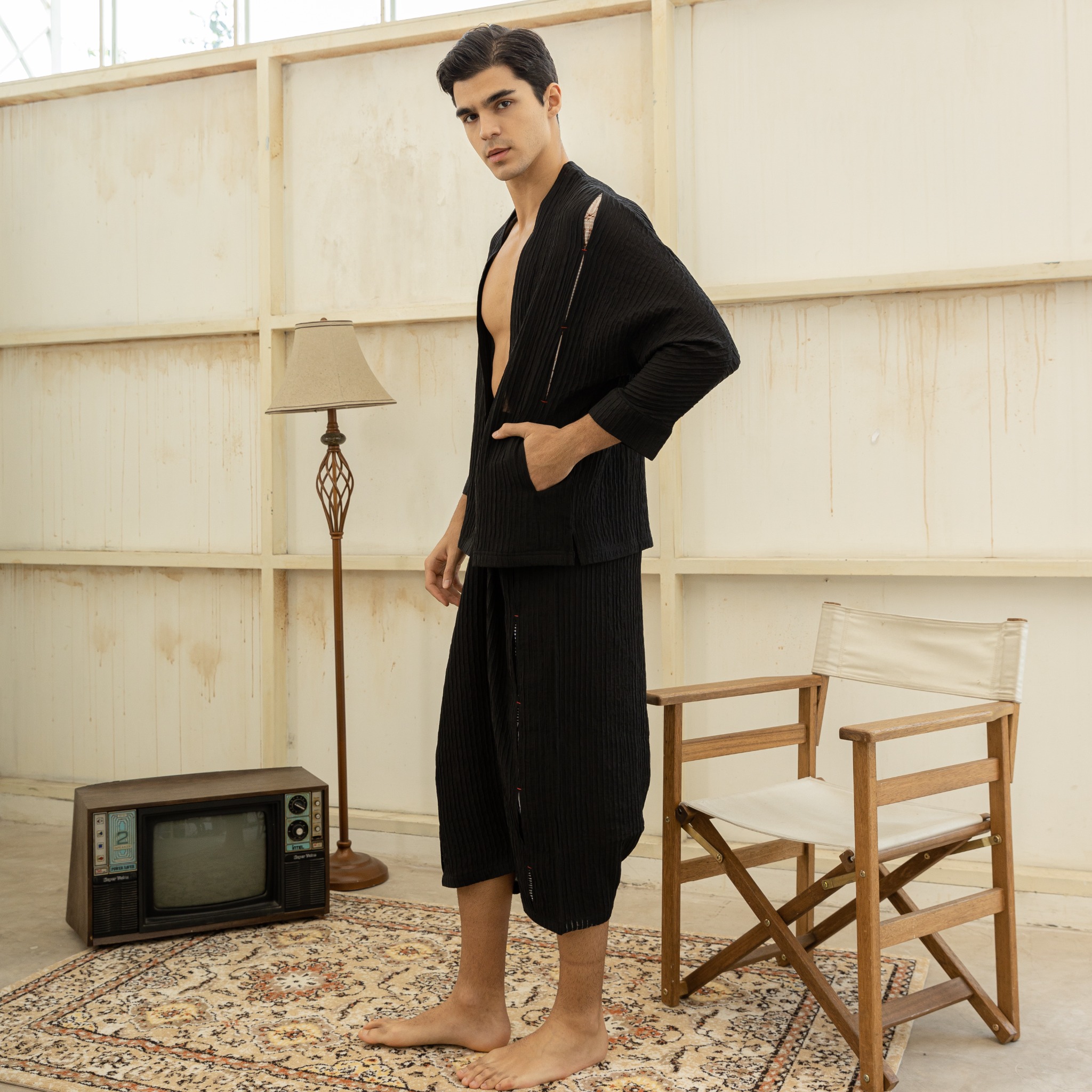BOOLAO Cingkrang Wrap Pants - Black