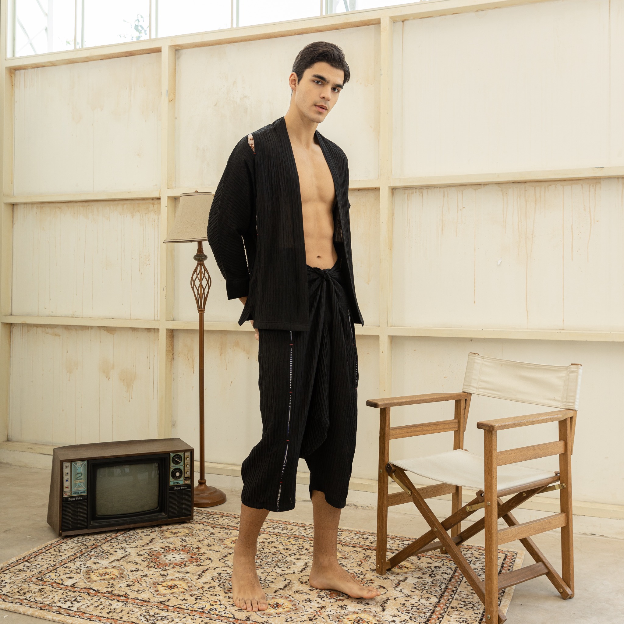 BOOLAO Cingkrang Wrap Pants - Black