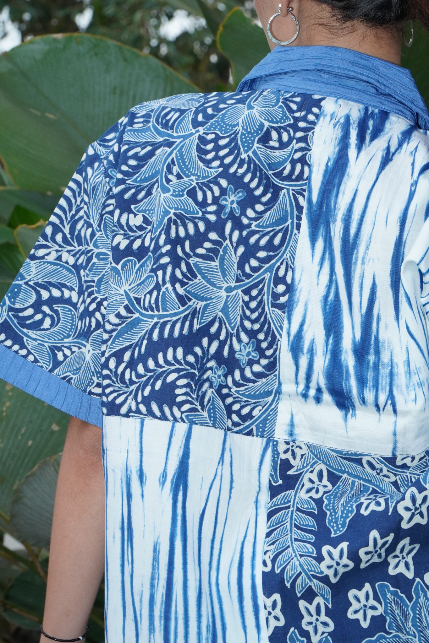BOOLAO Bowling Shirt Pattern Block Batik - Shibori
