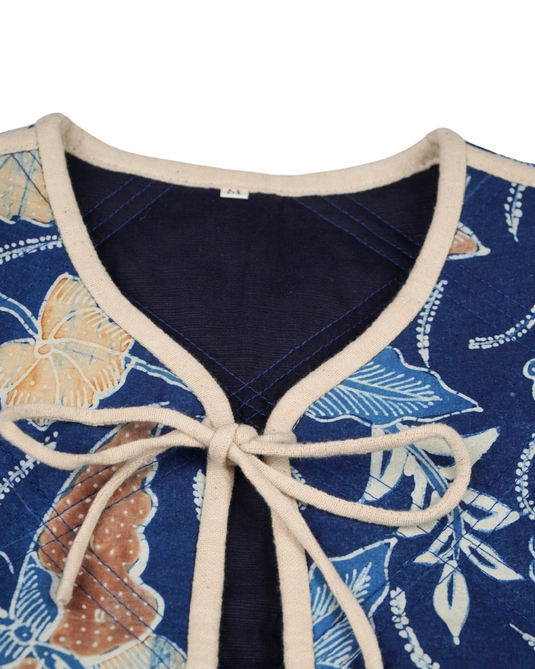 BOOLAO Puffy Ethnic Batik Vest