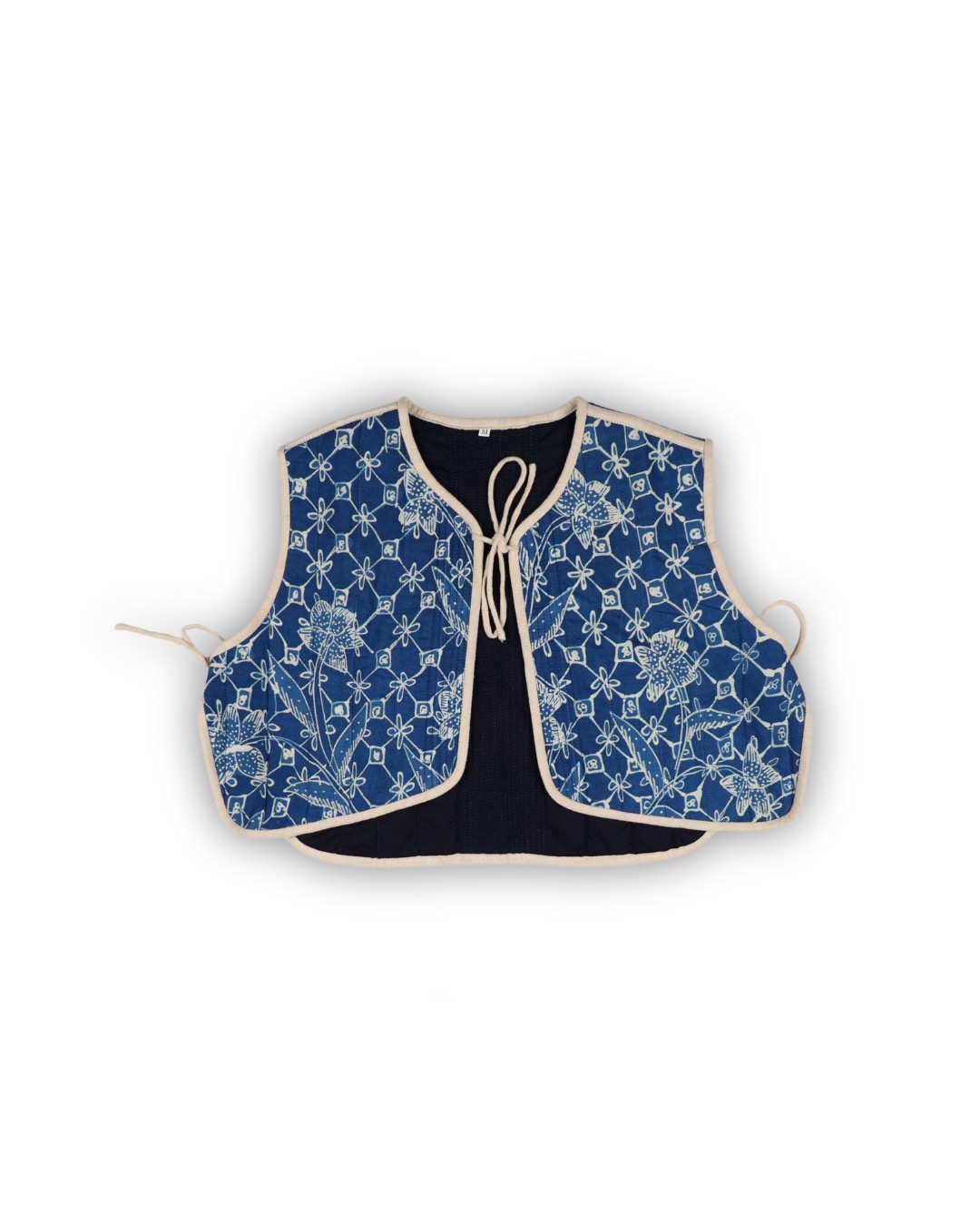 BOOLAO Puffy Ethnic Batik Vest