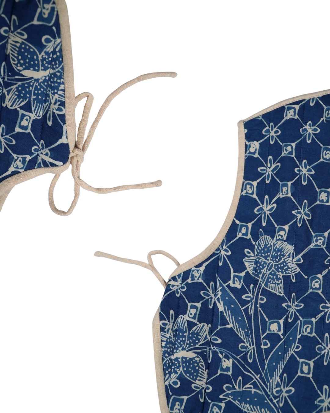 BOOLAO Puffy Ethnic Batik Vest