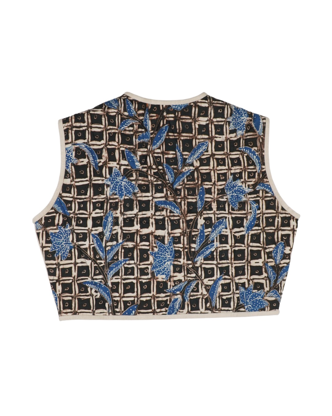 BOOLAO Puffy Ethnic Batik Vest
