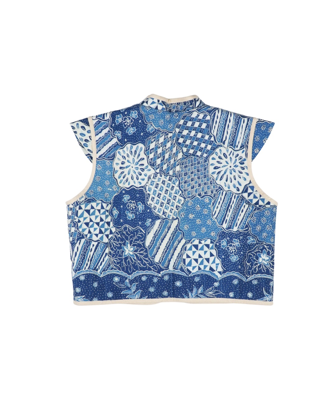 BOOLAO Puffy Ethnic Batik Vest