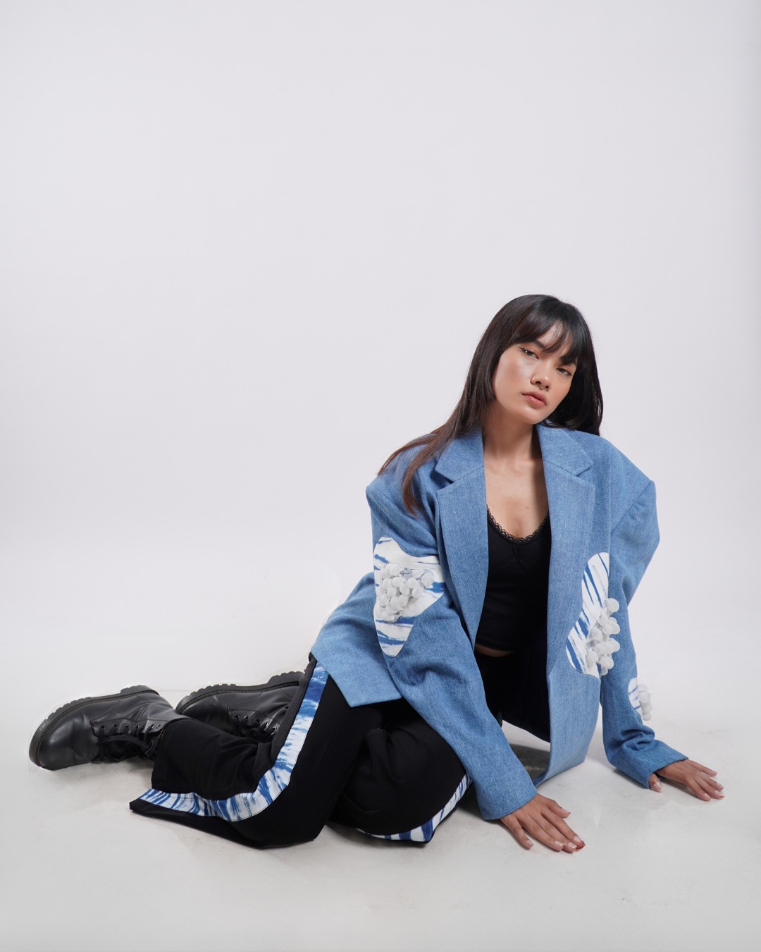 BOOLAO Trumbu Oversize Blazer - Denim