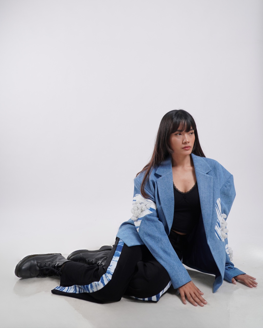 BOOLAO Trumbu Oversize Blazer - Denim