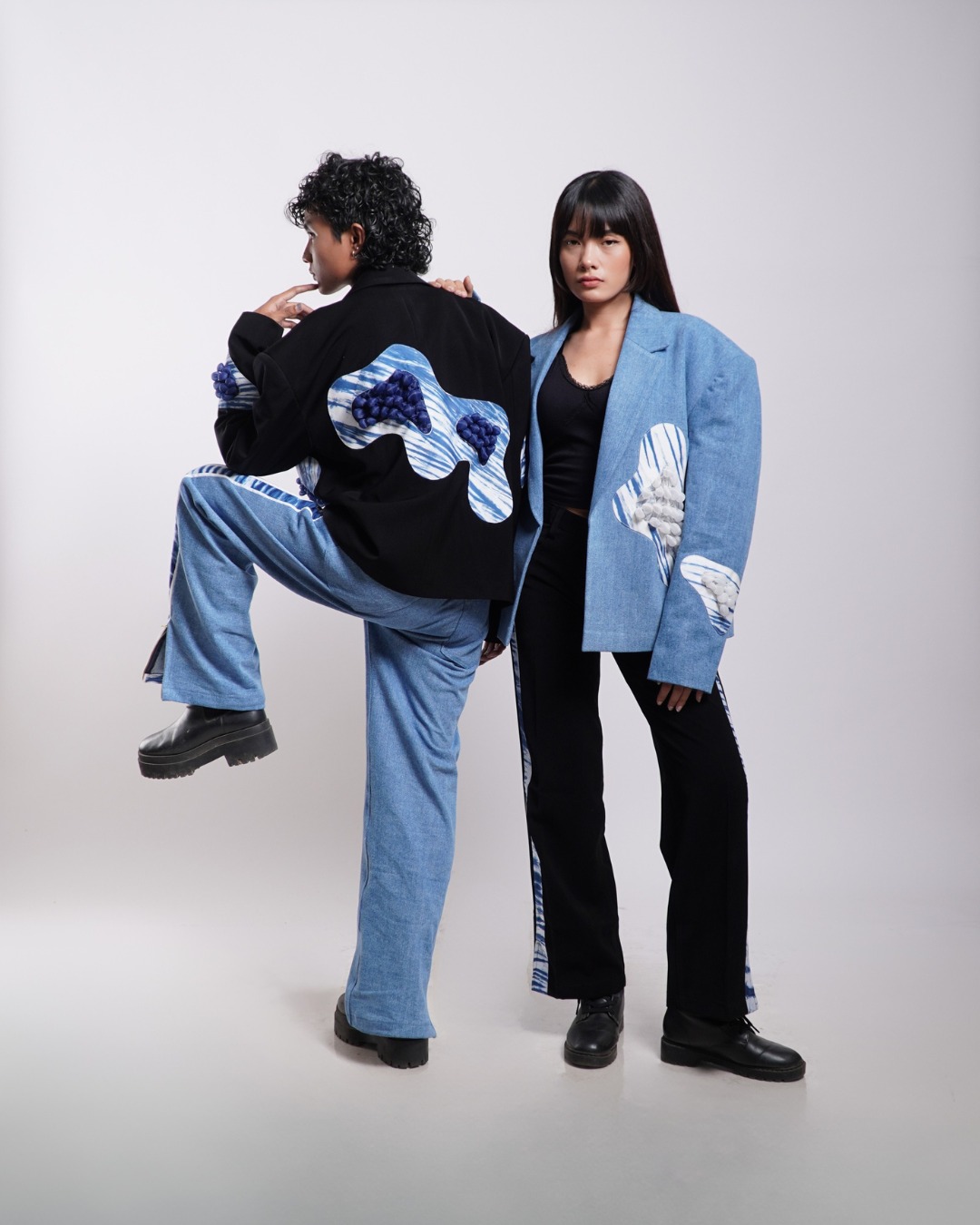 BOOLAO Trumbu Oversize Blazer - Denim