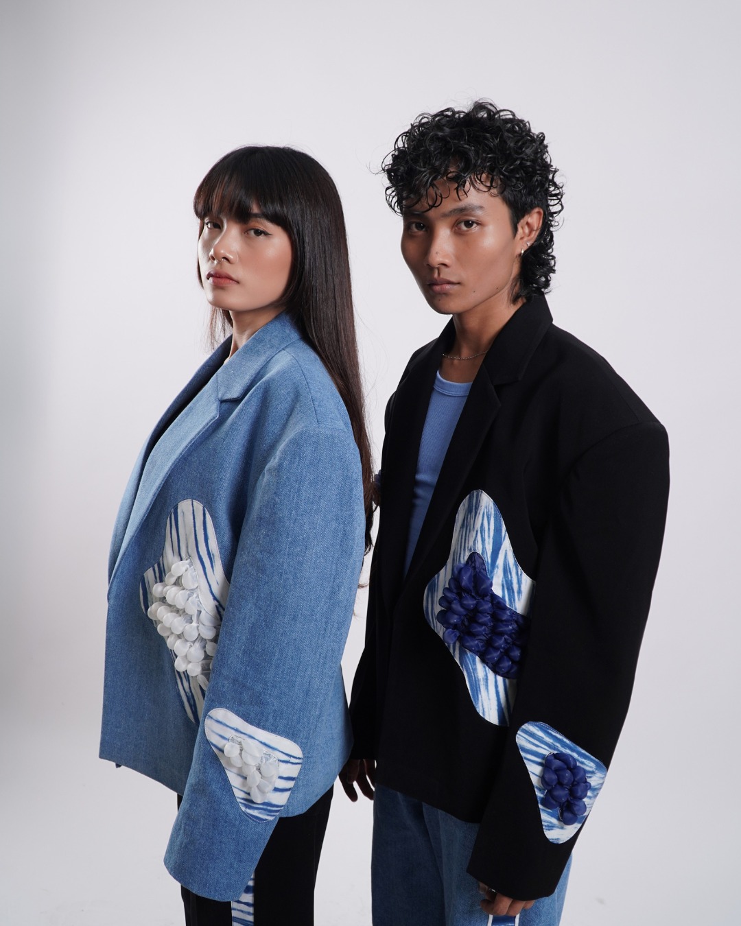 BOOLAO Trumbu Oversize Blazer - Denim