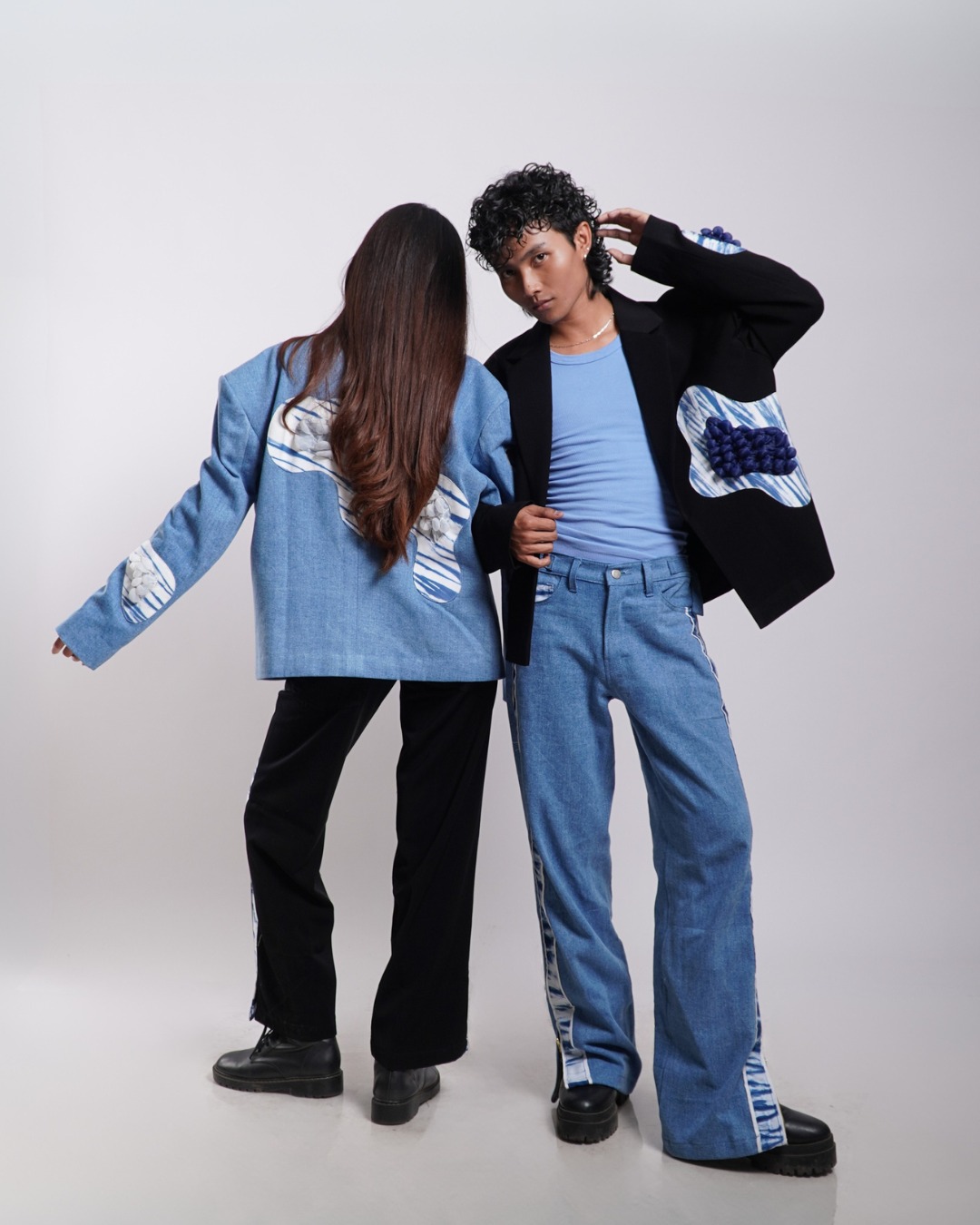 BOOLAO Trumbu Oversize Blazer - Denim