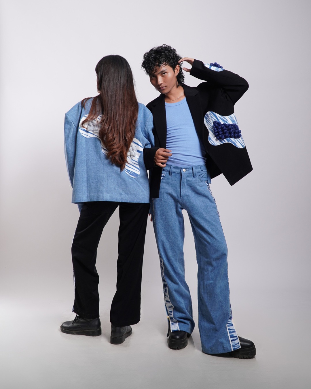 BOOLAO Trumbu Oversize Blazer - Denim