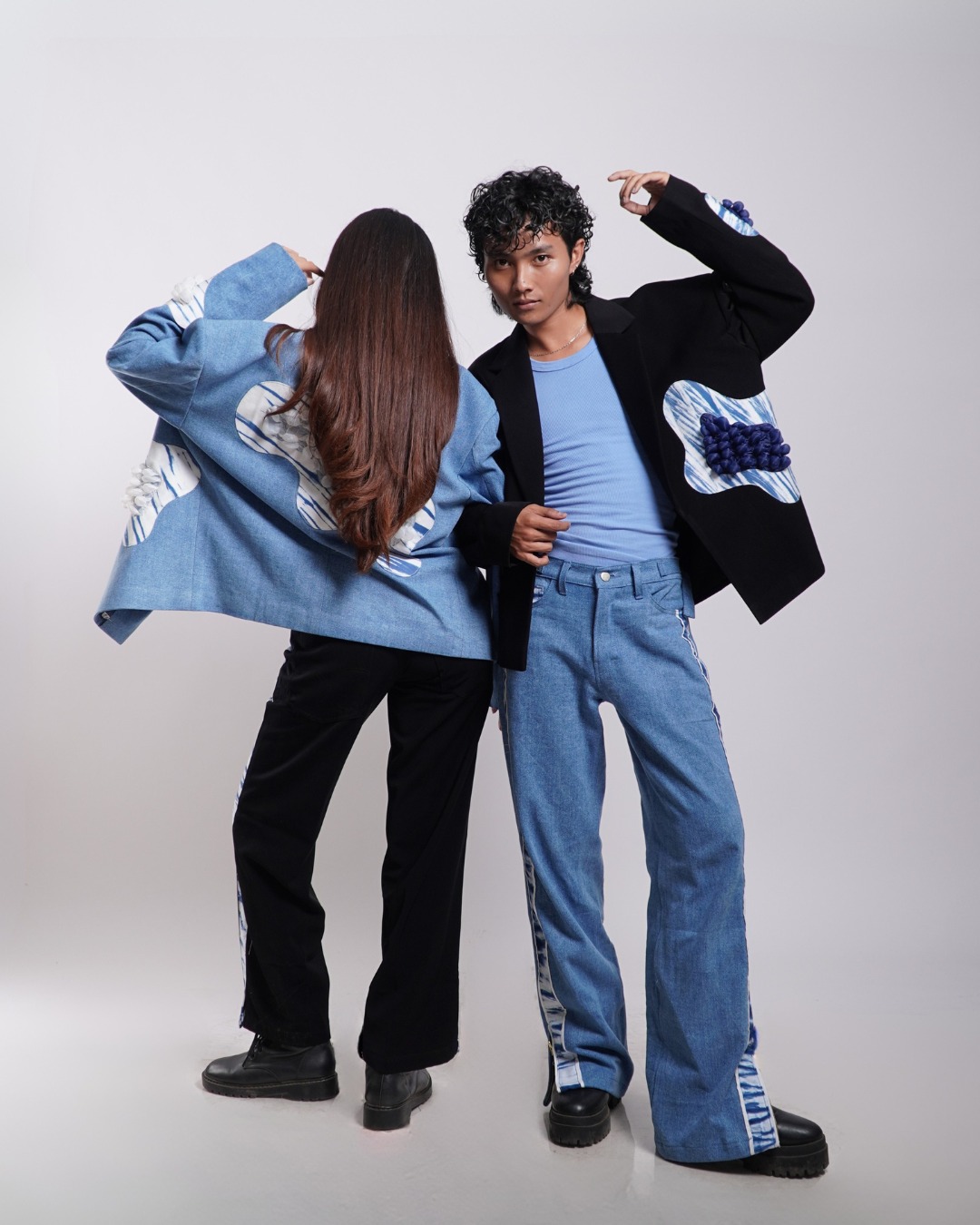 BOOLAO Trumbu Oversize Blazer - Denim
