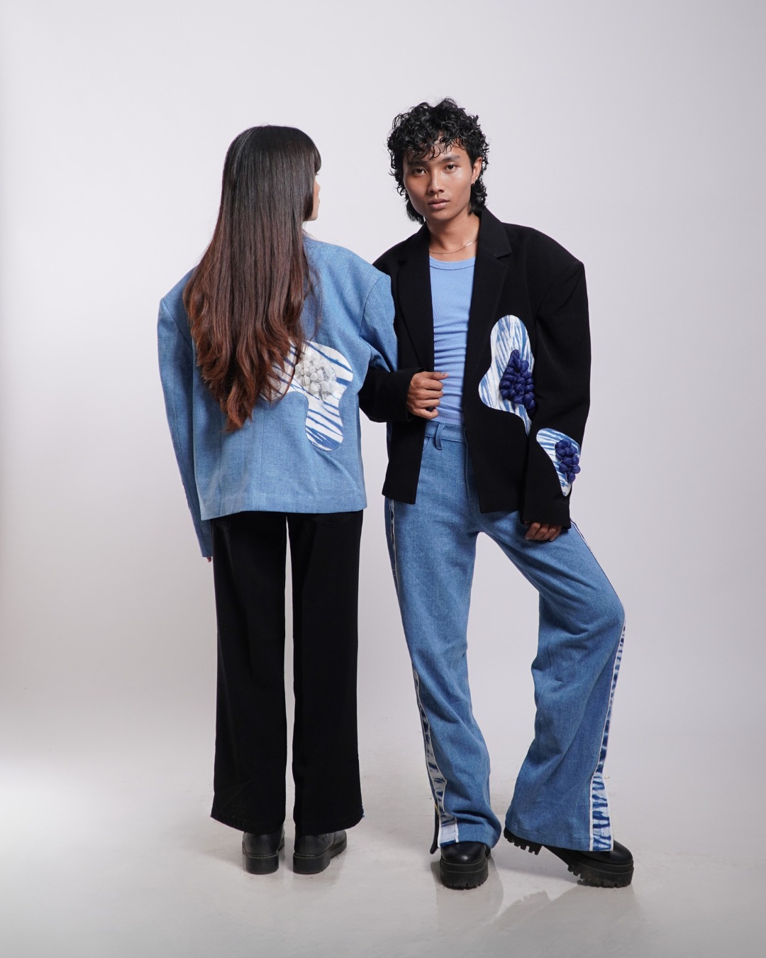 BOOLAO Trumbu Oversize Blazer - Denim