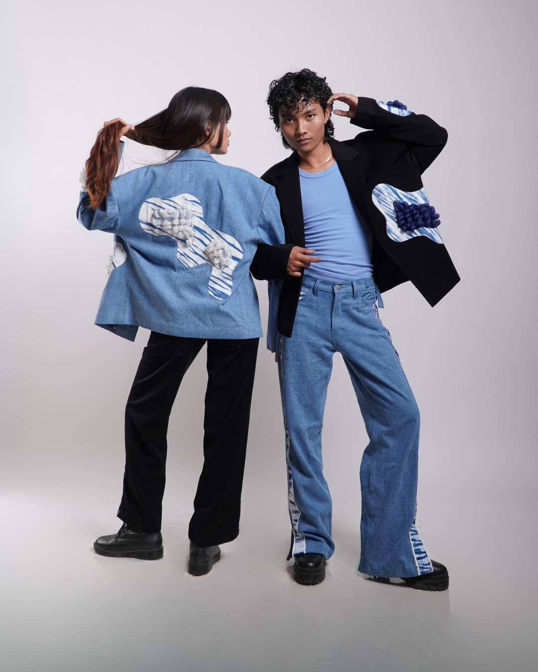 BOOLAO Trumbu Oversize Blazer - Denim