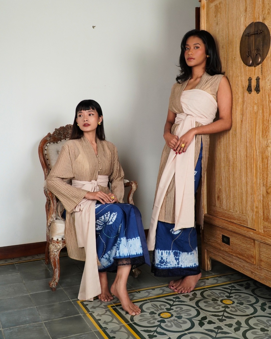 ⁠BOOLAO Kebaya MIRANA Kemben Detachable (Outer Bongkar Pasang) - Coklat