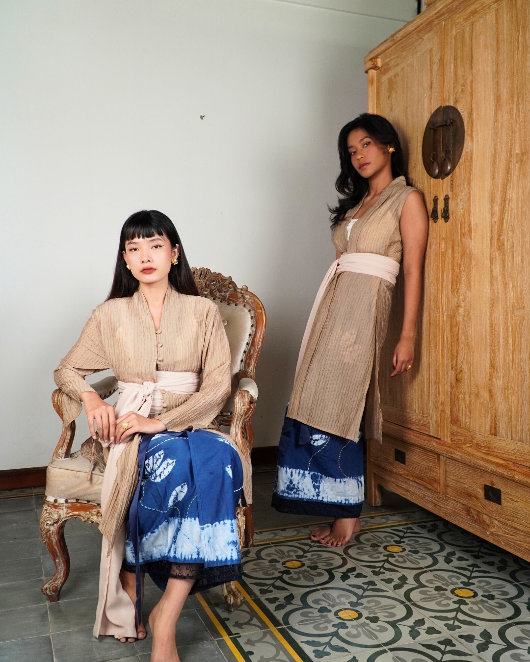 ⁠BOOLAO Kebaya MIRANA Kemben Detachable (Outer Bongkar Pasang) - Coklat
