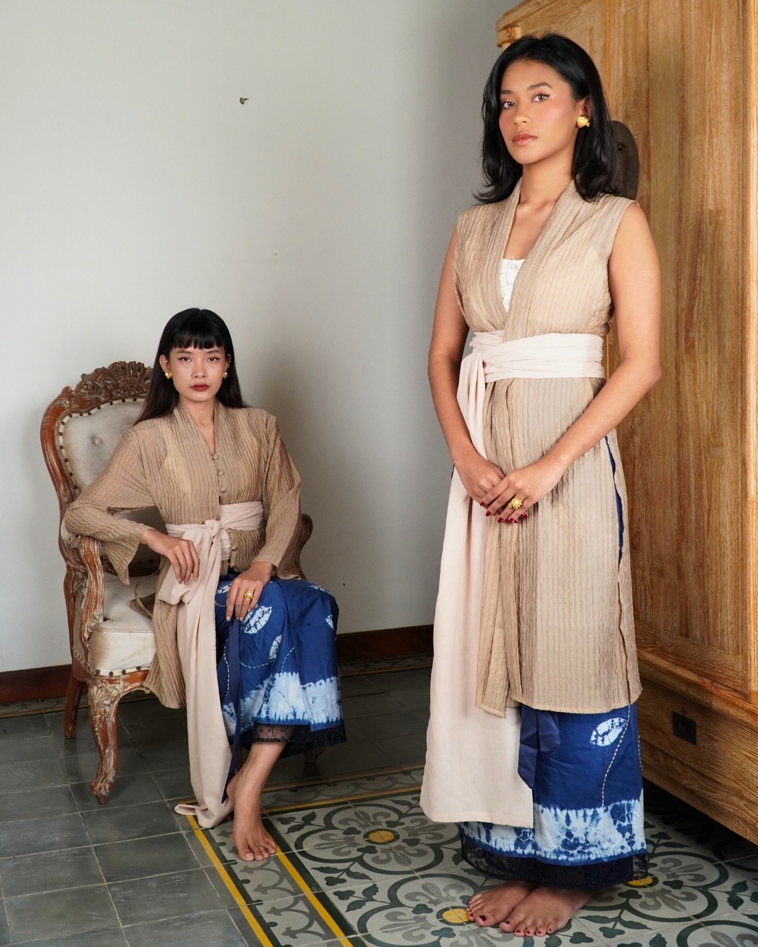 ⁠BOOLAO Kebaya MIRANA Kemben Detachable (Outer Bongkar Pasang) - Coklat