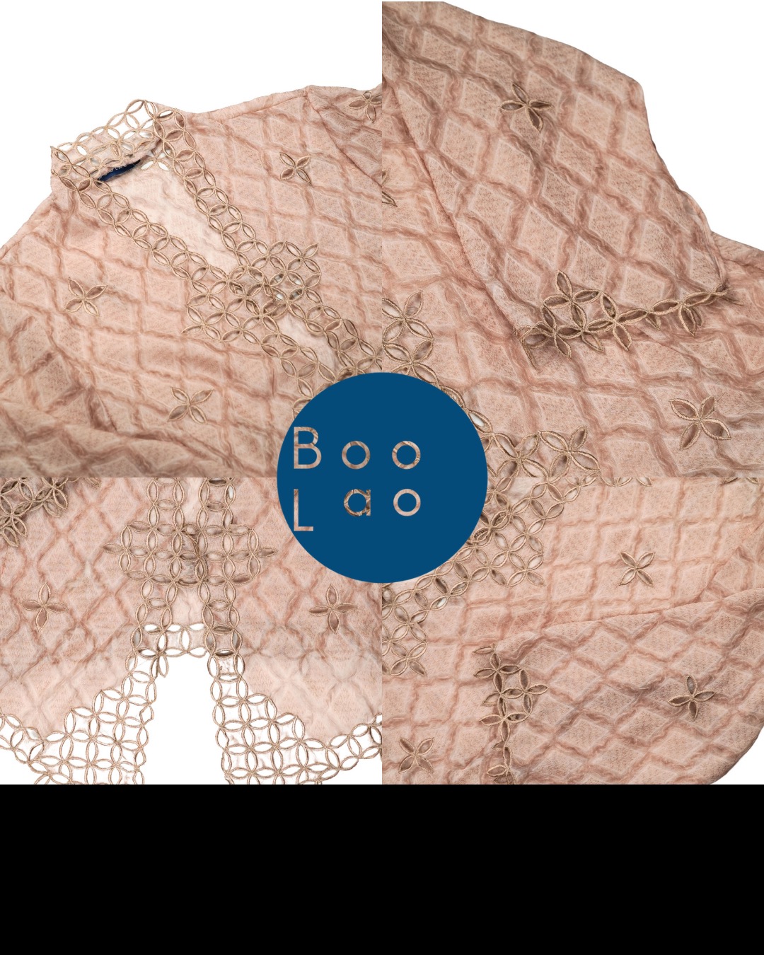 Boolao Kebaya Bordir Seribu Kawung Champagne